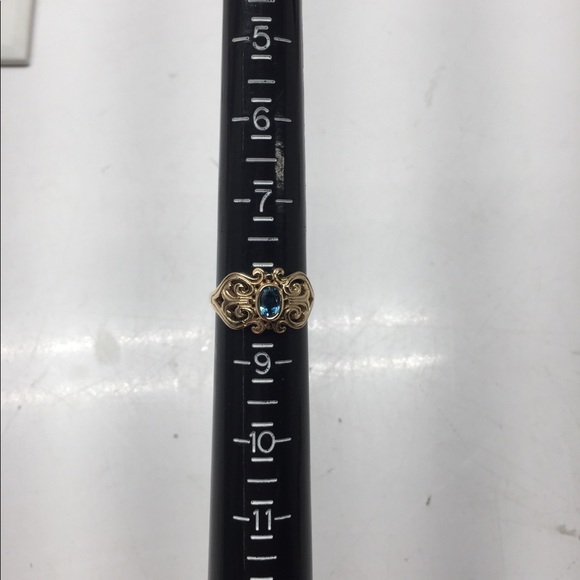 James Avery 14K gold Spanish Lace ring w/ Topaz - Picture 2 of 4